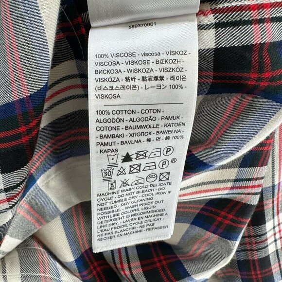 Levi's Shirt Womens 2XL Boyfriend Fit Plaid Button Front Long Sleeve - Picture 7 of 11